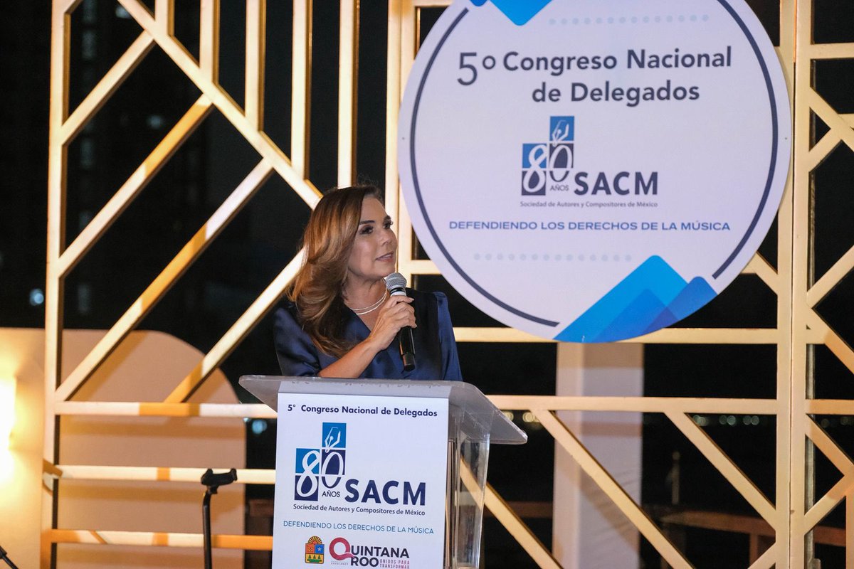 MaraLezama's tweet image. Con gran honor recibimos en Quintana Roo el 5º Congreso Nacional de la Sociedad de Autores y Compositores de México. Mujeres y hombres con desbordante talento, autores de aquellas letras que han acompañado la música de nuestras vidas y que incluso han trascendido fronteras.…