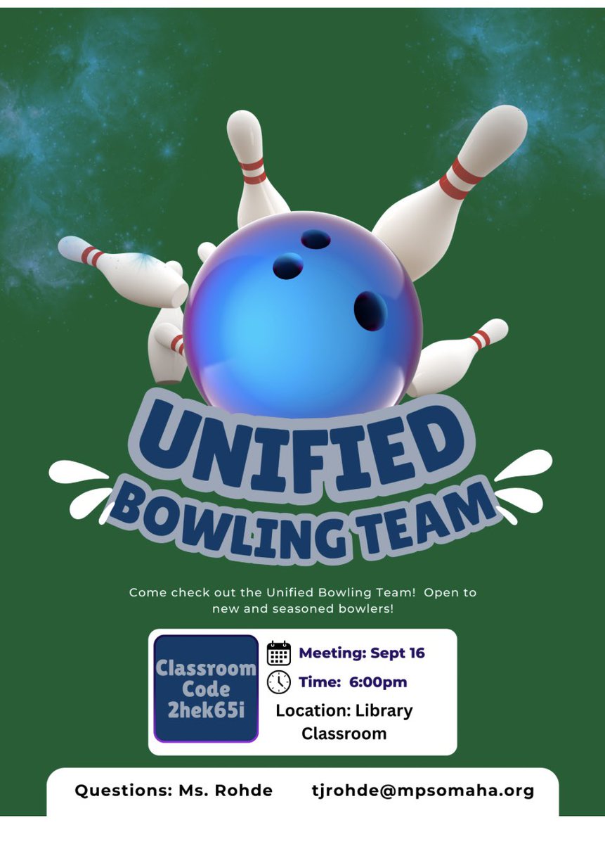 Unified Bowling is gearing up for its 10th season at MNHS!!! We are super excited for an amazing season of memories!   All welcome- new and seasoned bowlers!!