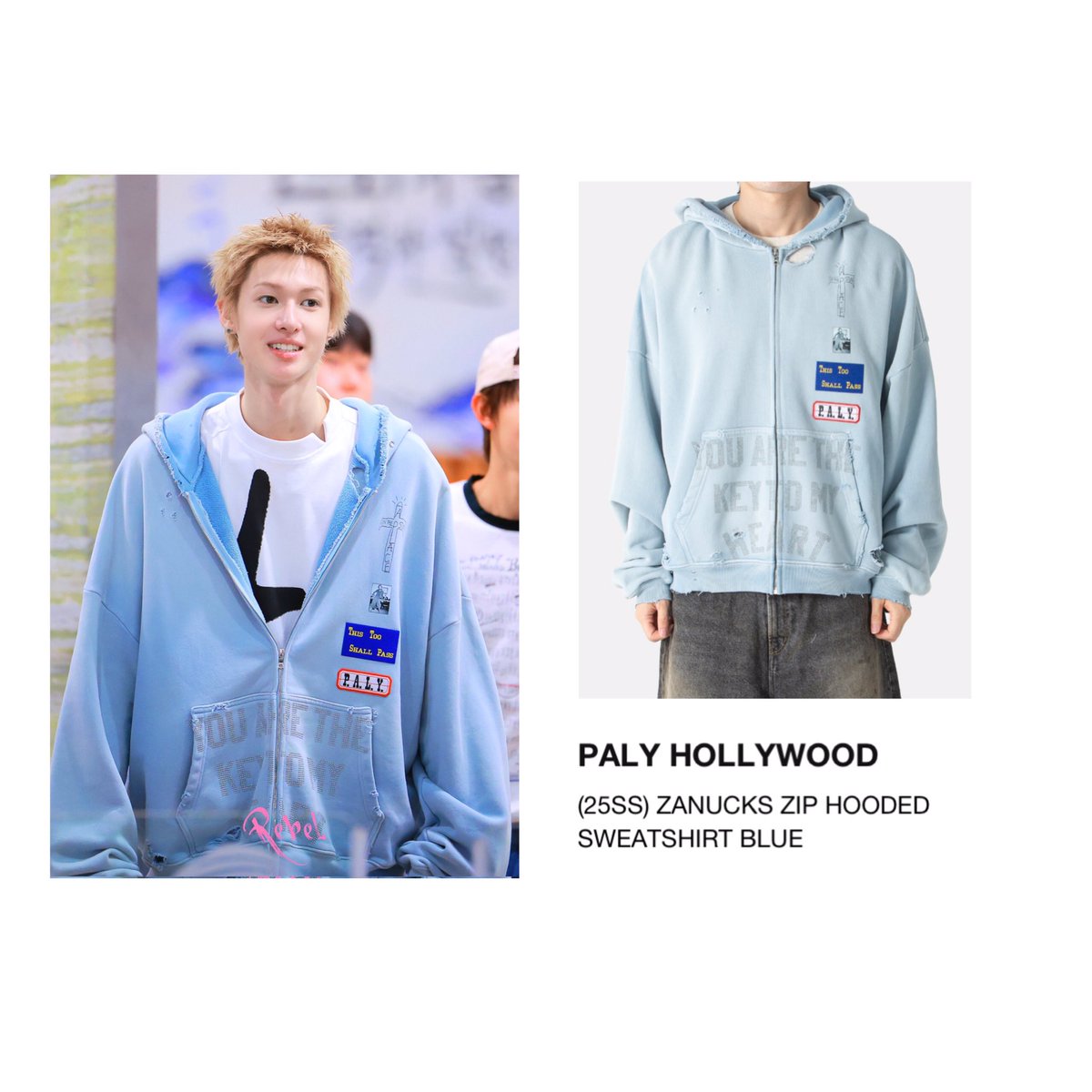 MARTIN'S LOOKBOOK] <PALLY HOLLYWOOD (25SS) Zannucks Zip Hooded