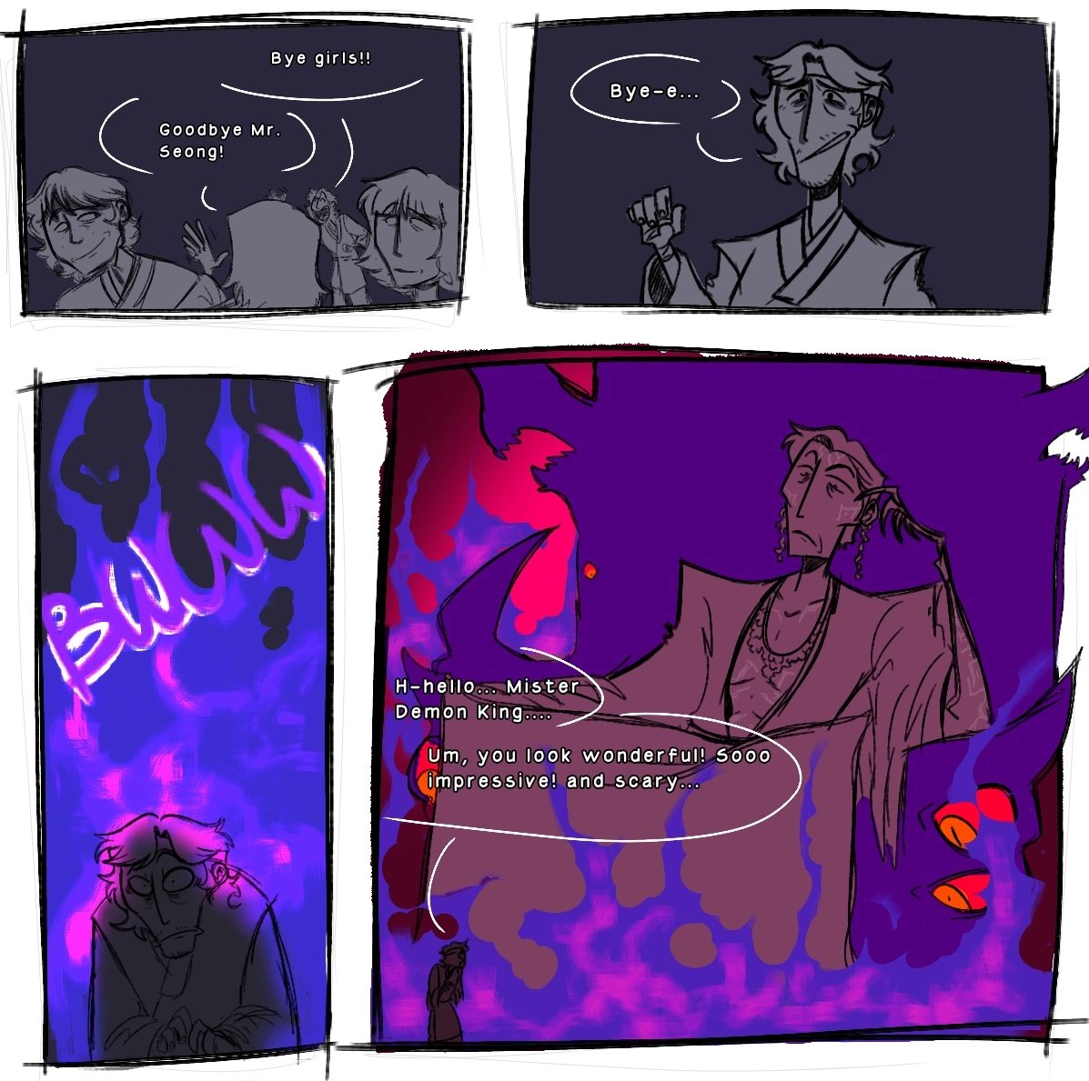 My crossover, where Sabeok, Junhee, and Jiyeon try to strengthen of the Hongmun and protect the people with the help of the conman Gi-hun, who actually sold his soul to Gwi ma to save his family, and tries to stop them from creating the Honmoon.
#SquidGame #KPOPDEMONHUNTERS