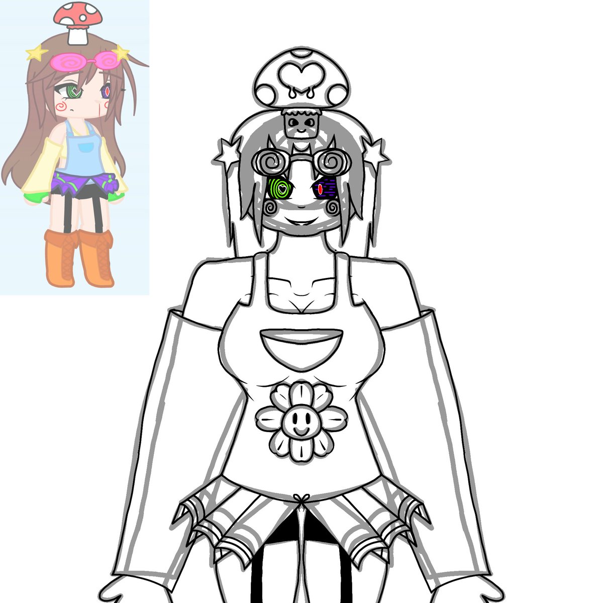 guess i will keep doodling this masterpiece i was making since time ago :D

#ibisPaintX #weirdcore #doodle