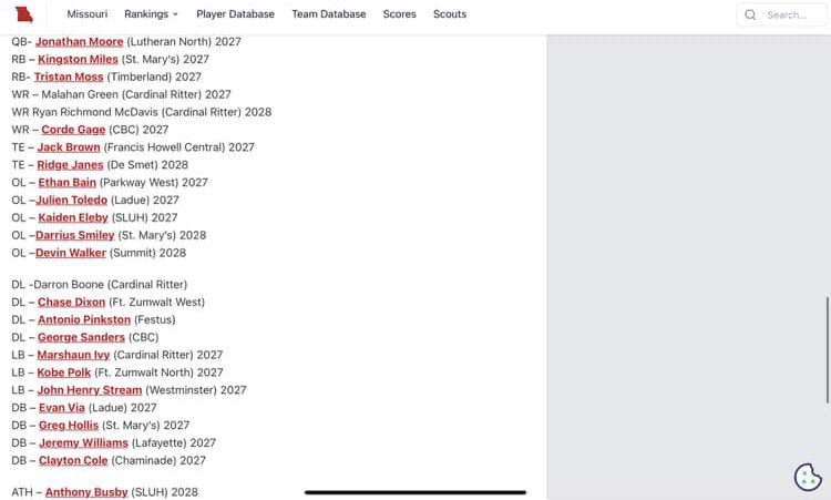Thank you <a href="/PrepRedzoneMO/">Prep Redzone Missouri</a> for the ranking and article mention! <a href="/JPRockMO/">JP Rock</a>