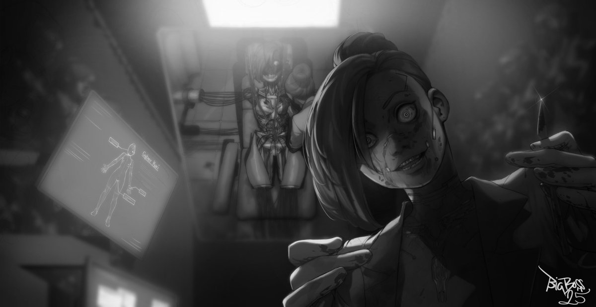 A little dabble in horror~ I dont really talk about my interests on here much, but I grew up on horror and honestly want to draw more of it