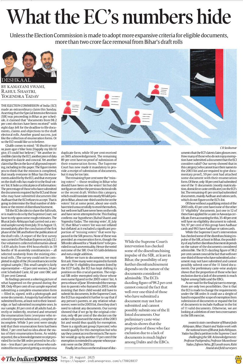 Yogendra Yadav tweet media