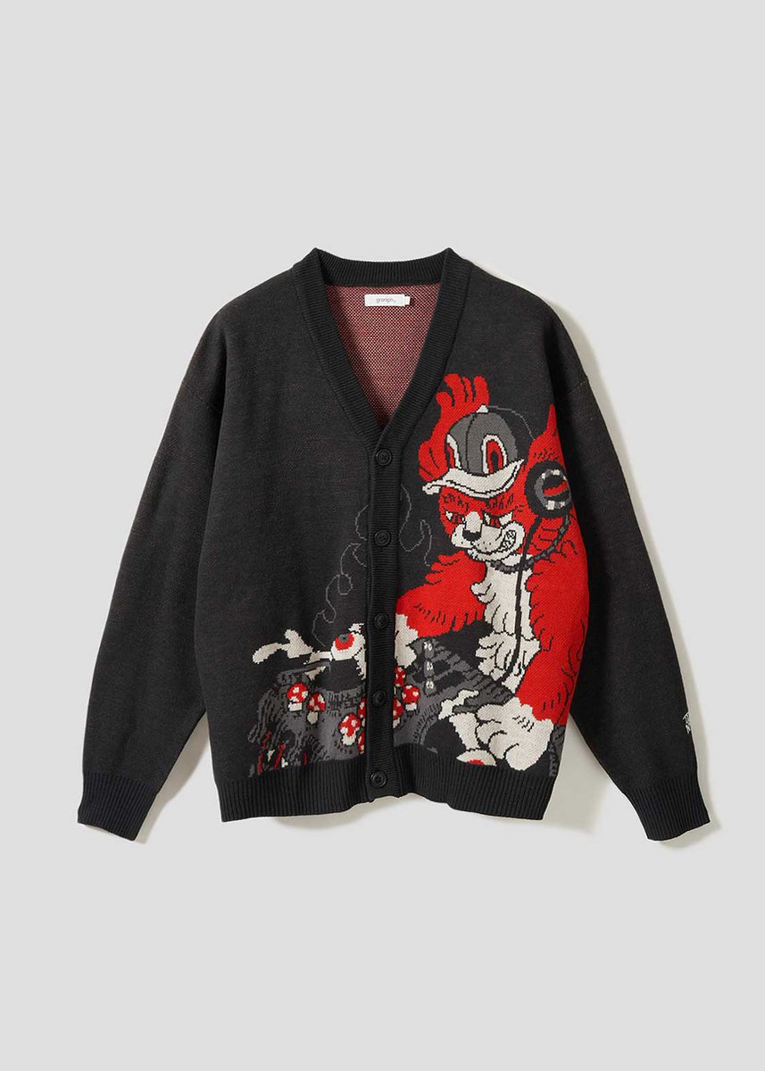 グラニフ　石黒亜矢子　ロングカーディガン　新品　カンフー猫 Amazon.co.jp: グラニフ 石黒亜矢子 猫 カンフー ロング