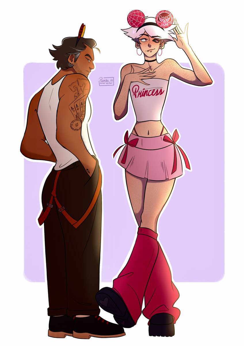 angel and husk go to disney!! of course angel dragged him there but he is a loverboy

#HazbinHotel #HazbinHotelHusk #HazbinHotelAngelDust #huskerdust