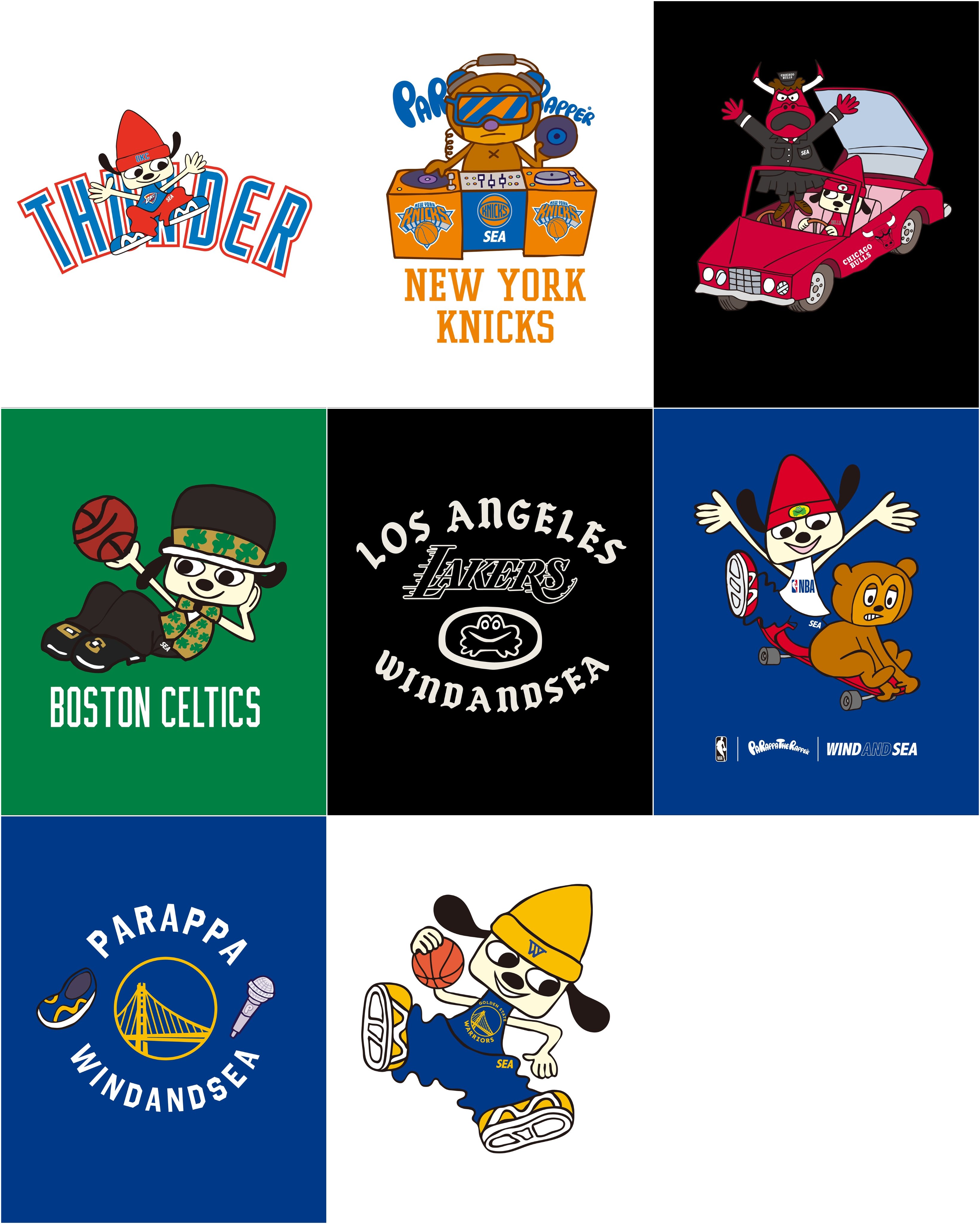 WINDANDSEA ウィンダンシー　パラッパラッパー NBA NBA x PARAPPA THE RAPPER x WIND AND SEA Capsule Collection