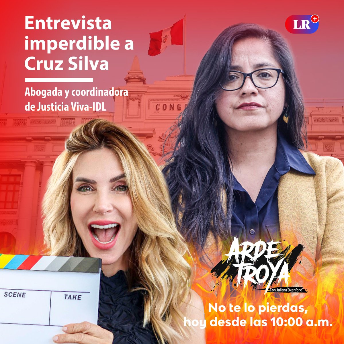 💥 ¡No te lo pierdas! Hoy en #ArdeTroya a las 10 a.m.
Juliana Oxenford [<a href="/julianaoxenford/">Juliana Oxenford</a>] entrevista a Cruz Silva [<a href="/CruzSilvaDC/">Cruz Silva</a>], abogada y coordinadora de Justicia Viva – IDL.
📺 youtube.com/live/cPDlzDZdf…