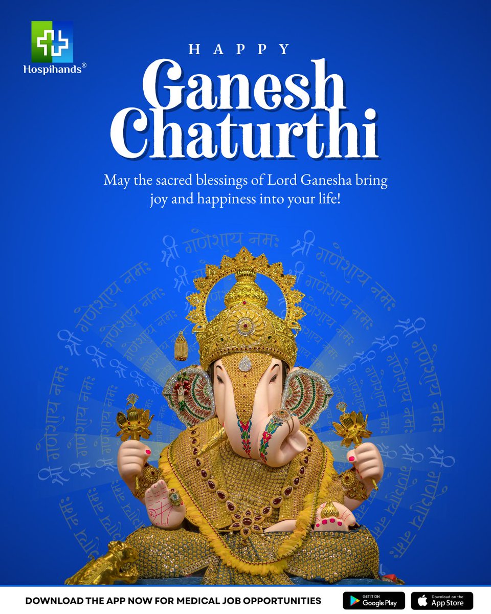 hospihands's tweet photo. Ganpati Bappa reminds us that no obstacle is too big when faced with faith and unity. This Ganesh Chaturthi, may health, hope, and healing reach every heart. Warm wishes from us! 🧡

#ganpatibappamorya #GaneshChaturthi2025 #hospihands https://t.co/27gc3C1WaB