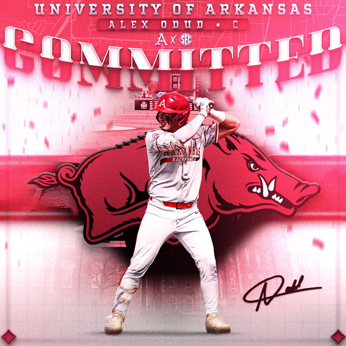 I am blessed and honored to officially announce my commitment to play Division 1  baseball at the University of Arkansas. Dream come true! <a href="/Chiefsstylebas1/">Chiefsstylebaseball</a> <a href="/VictusVandals/">Victus Vandals</a>