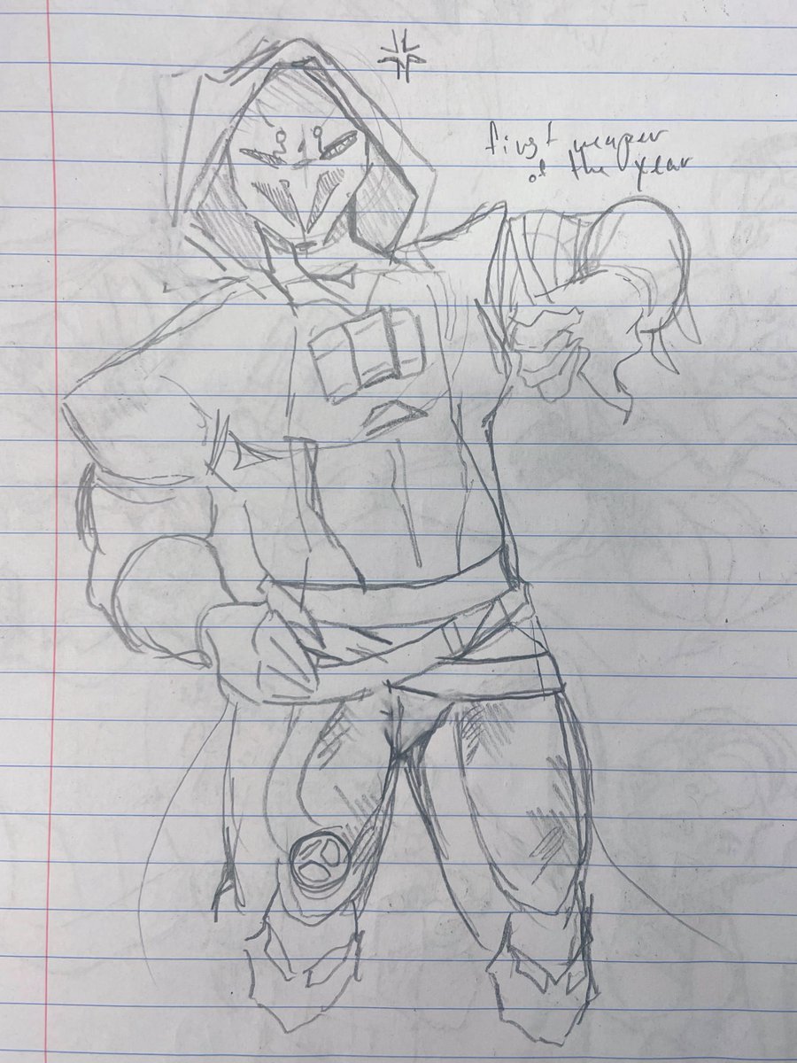 First reaper doodle of the semester 🖤