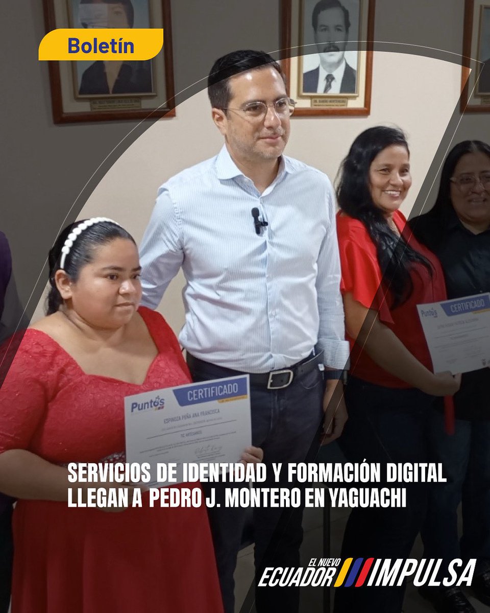 Registro Civil Ecuador 🇪🇨 (@registrocivilec) on Twitter photo #Yaguachi | Durante la entrega de certificados que realizó el ministro de <a href="/Telecom_Ec/">Ministerio de Telecomunicaciones Ecuador 🇪🇨</a>, <a href="/robertokury/">Roberto Kury</a> a beneficiarios de los cursos gratuitos del Punto Digital en la parroquia Pedro J. Montero, 78 personas recibieron su cédula gracias a las #BrigadasMóviles.
goo.su/ESf7Fwb #Yaguachi | Durante la entrega de certificados que realizó el ministro de <a href="/Telecom_Ec/">Ministerio de Telecomunicaciones Ecuador 🇪🇨</a>, <a href="/robertokury/">Roberto Kury</a> a beneficiarios de los cursos gratuitos del Punto Digital en la parroquia Pedro J. Montero, 78 personas recibieron su cédula gracias a las #BrigadasMóviles.
goo.su/ESf7Fwb