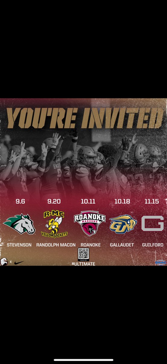 I would like to thank Bridewater College for inviting me out to come watch them play🍿<a href="/CoachMoore_FB/">Coach Moore</a> <a href="/marquis_81/">Marquis Fitzgerald</a> <a href="/Coach_pkHof/">Patrick Hofmann</a> <a href="/Coach_Rich50/">Deion Richardson</a> <a href="/CoachKBarr/">Coach Barr</a> <a href="/CoachRob_MC1/">Rob McCoy Sr.</a> <a href="/CoachLemn/">Scott Lemn</a>