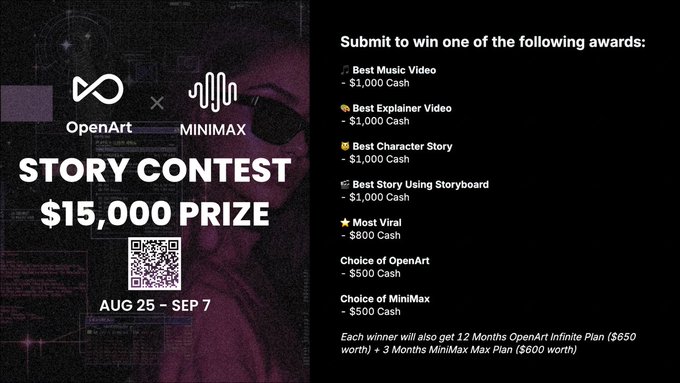 Join me in the <a href="/openart_ai/">OpenArt</a> and <a href="/MiniMax__AI/">MiniMax (official)</a> with <a href="/Hailuo_AI/">Hailuo AI (MiniMax)</a> for the Story Contest. For more details go to openart.notion.site/OpenArt-x-Mini…
#OpenArtMiniMaxStoryWeeks #MiniMax #HailuoAI #ExplainerVideo