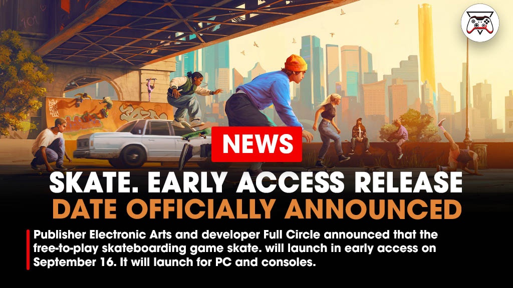 GI_Tweets's tweet image. Publisher Electronic Arts and developer Full Circle announced that the free-to-play skateboarding game skate. will launch in early access on September 16. It will launch for PC and consoles.

Link - bit.ly/4mT9Ulv
#Skate #EA #ElectronicArts