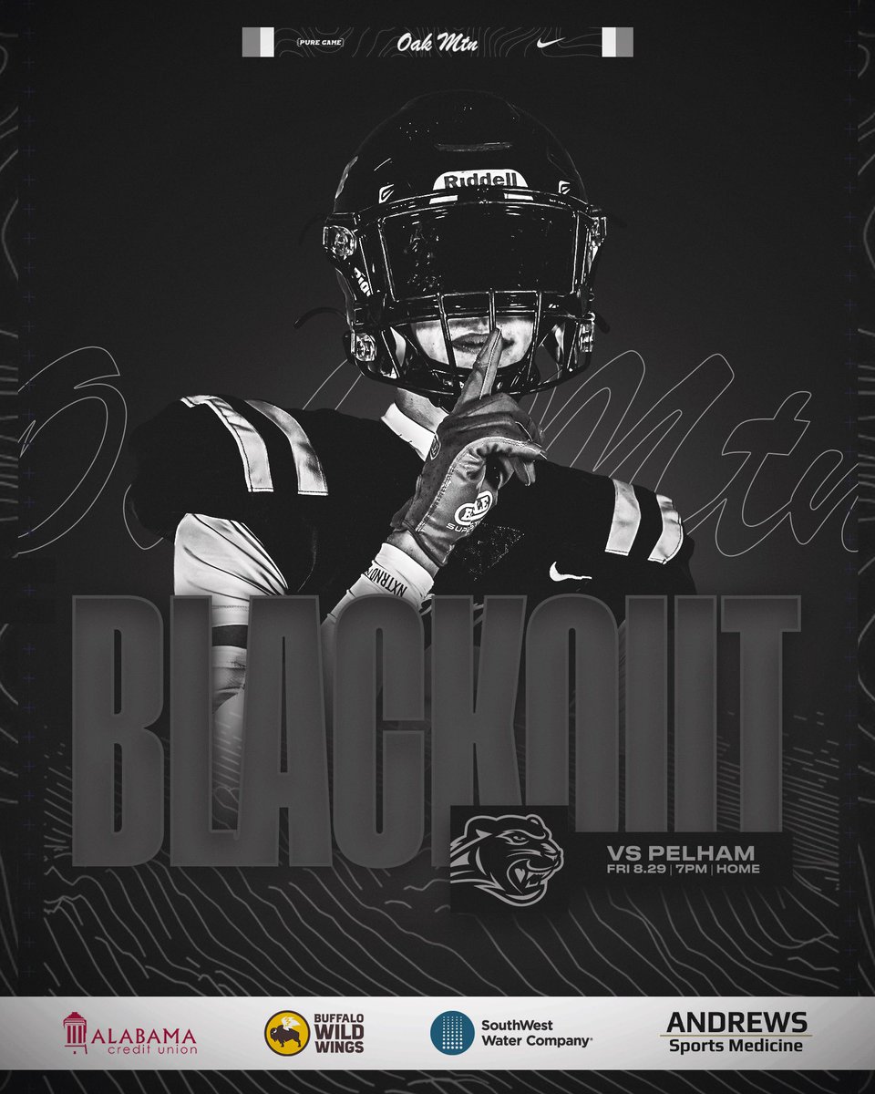 Oak Mountain Football (@footballomhs) on Twitter photo Student Section Theme = Blackout β«οΈ
#GOOM
<a href="/BamaHSNews/">Around The State Sports</a> <a href="/AL7AFootball/">Alabama7AFootball</a> <a href="/AL1HighSchoolFB/">Alabama High School Football Sports Fans Page</a> <a href="/DexPreps/">DexPreps</a> <a href="/YellowhammerFB/">Yellowhammer Football</a> <a href="/280Living/">280living</a> <a href="/BirminghamSport/">BirminghamSports</a> <a href="/UnderLights365/">Under the Lights</a> <a href="/HallTechSports1/">Hall-Tech Sports</a> <a href="/RivalsFriedman/">Adam Friedman</a> @RivalsWoody <a href="/samspiegs/">Sam Spiegelman</a> <a href="/ALcomBirmingham/">AL.com Birmingham</a> <a href="/PrepRedzoneAL/">Prep Redzone Alabama</a> <a href="/Alabama_Varsity/">AL Prep Varsity</a> <a href="/JeremyO_Johnson/">Jeremy Johnson</a> Student Section Theme = Blackout β«οΈ
#GOOM
<a href="/BamaHSNews/">Around The State Sports</a> <a href="/AL7AFootball/">Alabama7AFootball</a> <a href="/AL1HighSchoolFB/">Alabama High School Football Sports Fans Page</a> <a href="/DexPreps/">DexPreps</a> <a href="/YellowhammerFB/">Yellowhammer Football</a> <a href="/280Living/">280living</a> <a href="/BirminghamSport/">BirminghamSports</a> <a href="/UnderLights365/">Under the Lights</a> <a href="/HallTechSports1/">Hall-Tech Sports</a> <a href="/RivalsFriedman/">Adam Friedman</a> @RivalsWoody <a href="/samspiegs/">Sam Spiegelman</a> <a href="/ALcomBirmingham/">AL.com Birmingham</a> <a href="/PrepRedzoneAL/">Prep Redzone Alabama</a> <a href="/Alabama_Varsity/">AL Prep Varsity</a> <a href="/JeremyO_Johnson/">Jeremy Johnson</a>