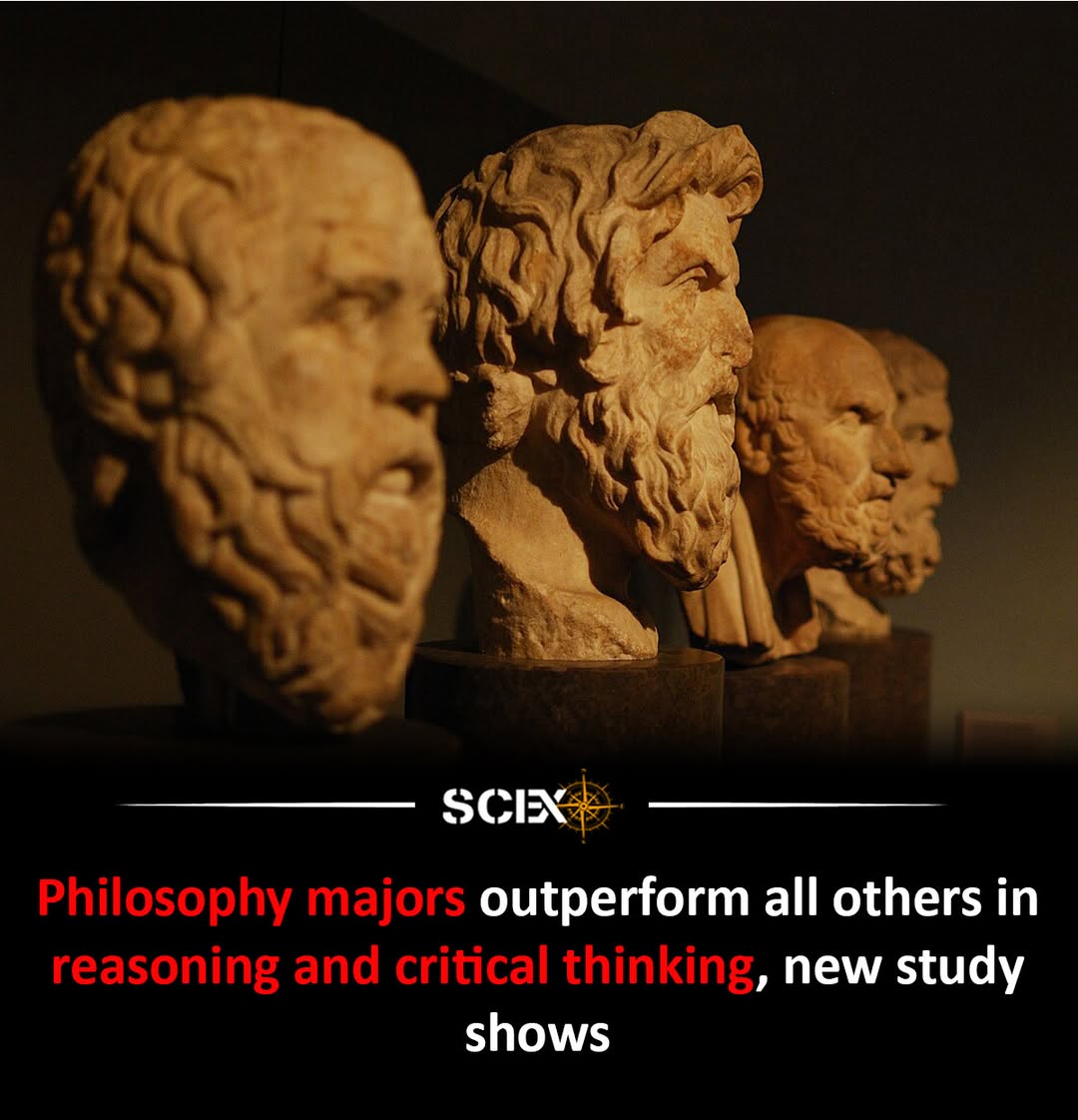 Science Explorist
August 23 at 9:04 PM ·
📷 Think philosophy is just abstract theory? Think again.
A massive study of more than 600,000 college graduates has revealed that philosophy majors develop the sharpest thinking skills of all.
📷 Published in the Journal of the American