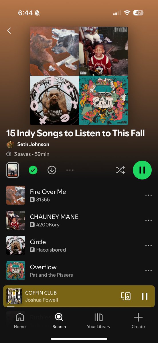 JoshuaPowellGTR's tweet image. Thanks @sethvthem for including COFFIN CLUB in @mirrorindy’s Fall Playlist! 💀 Listen here: shorturl.at/F7mjW #autumn #fallplaylist