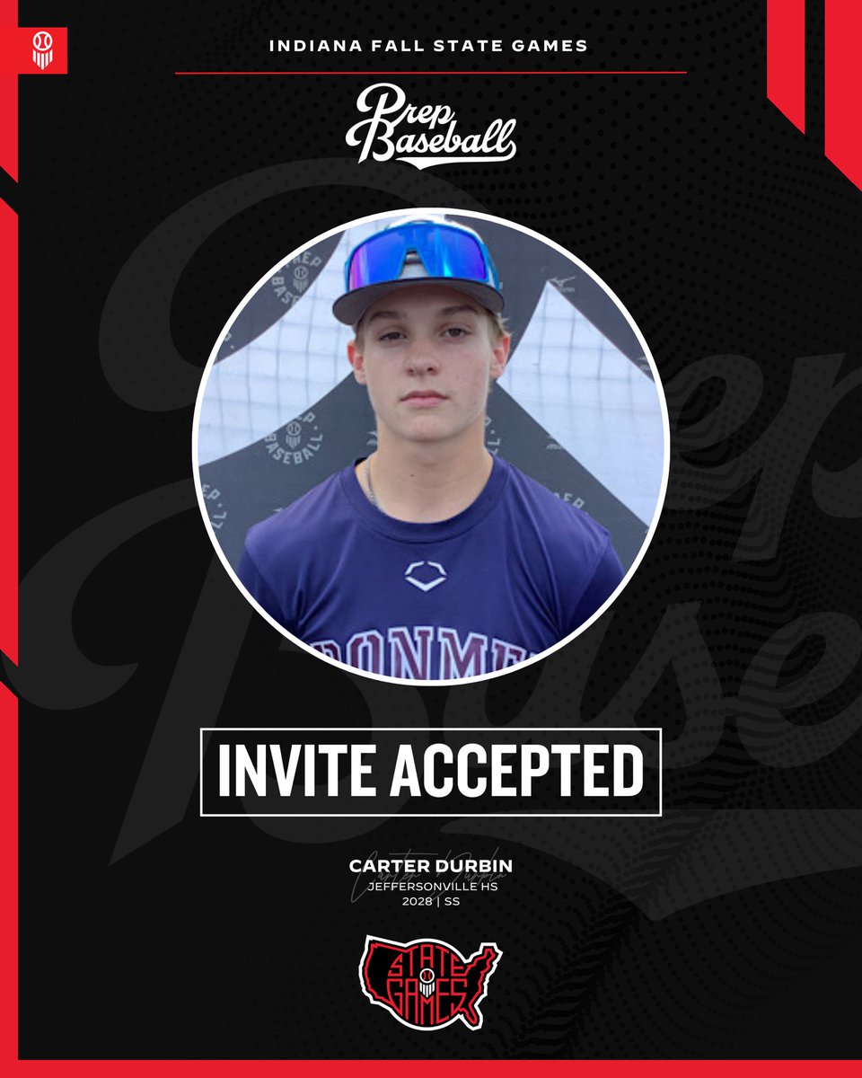 𝗖𝗮𝗿𝘁𝗲𝗿 𝗗𝘂𝗿𝗯𝗶𝗻 ➡️ 𝗜𝗻𝘃𝗶𝘁𝗲 𝗔𝗰𝗰𝗲𝗽𝘁𝗲𝗱

‘28 <a href="/Carterdurbin09/">Carter Durbin</a> is #𝙇𝙤𝙘𝙠𝙚𝙙𝙄𝙣 for the Fall State Games on October 11-12⚡️

Twitchy SS w/ a level swing 6.7 runner. #IronmenScout25 standout. 

𝘙𝘌𝘘𝘜𝘌𝘚𝘛 𝘐𝘕𝘝𝘐𝘛𝘌👇

🔗 loom.ly/f-npb0c