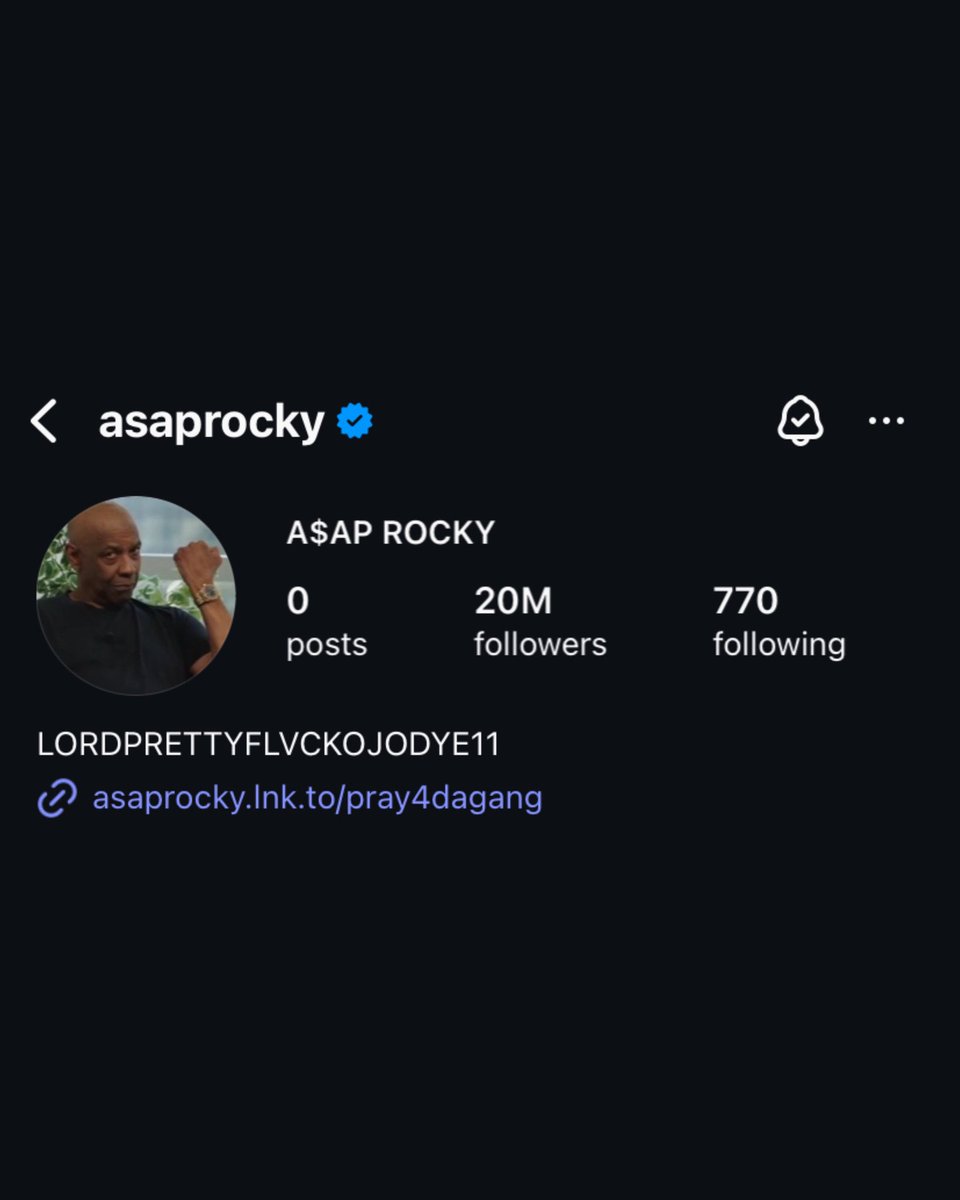 A$AP Rocky changed his PFP on IG to Denzel Washington after he stole his watch mid interview 🤣🤣