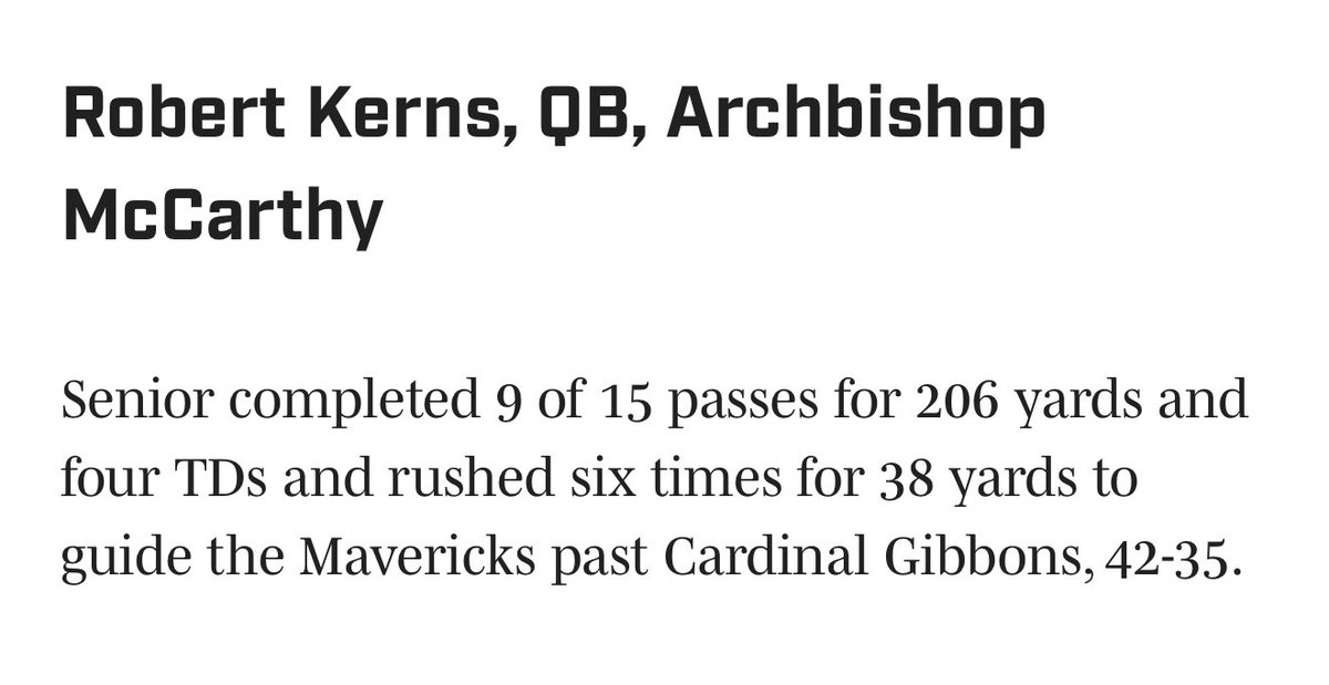 Robert Kerns (@robertkernss) on Twitter photo Let’s gooo!!! Go vote for me player of the week
si.com/high-school/fl… Let’s gooo!!! Go vote for me player of the week
si.com/high-school/fl…