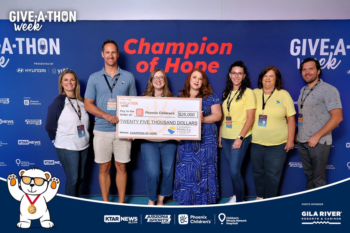 calpool's tweet photo. Our team was truly honored to be part of this yearโs record-setting Give-A-Thon for @FriendsofPCH. ๐
On Friday, our team helped cap off an unforgettable week of giving that raised an astounding $2.45 million for children & families who need it most.
#calpools #championsofhope https://t.co/kd4MqADlxY