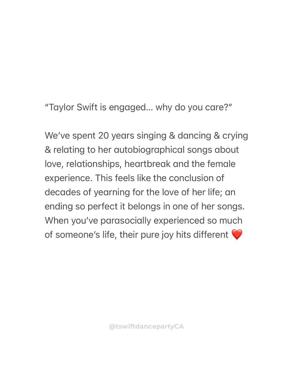“Taylor Swift is engaged… Why do you care?”
