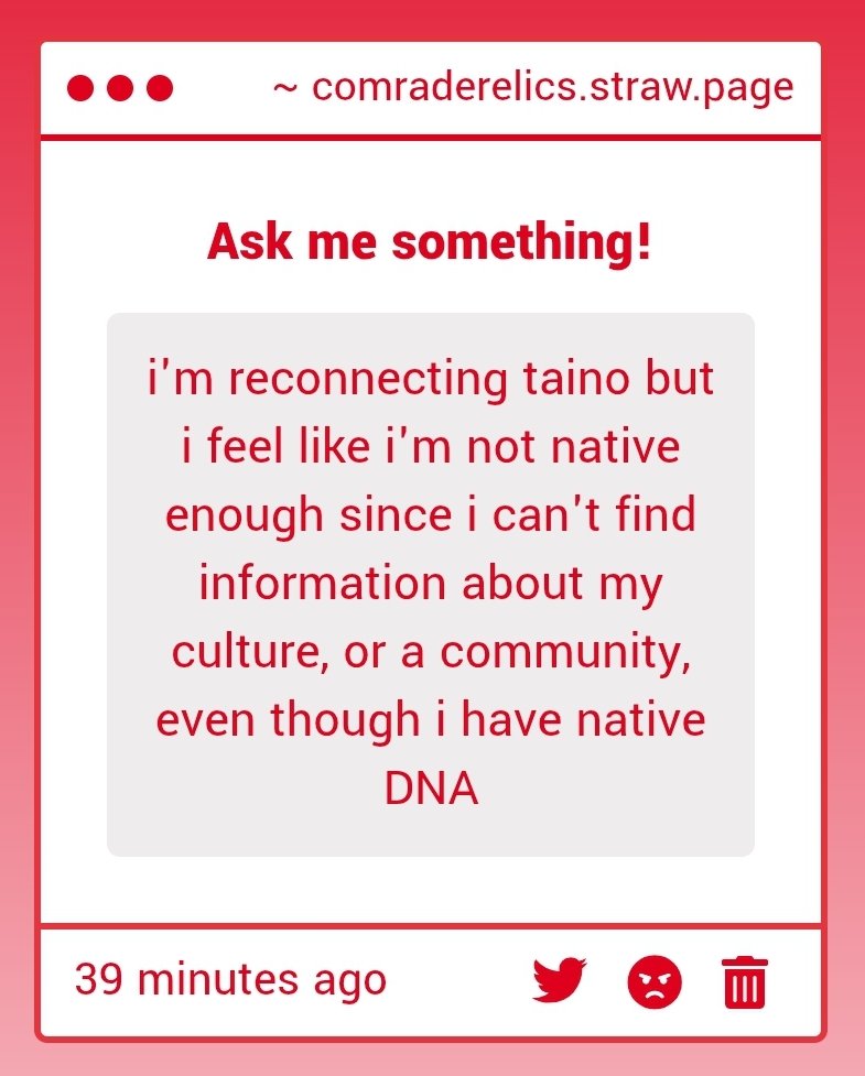 Hey don't I have some Tiano people following me?

The view of being "not native enough" comes from colonization 

Never feel that way cuz, so long as your making an effort you'll keep those traditions going and find your own path.
