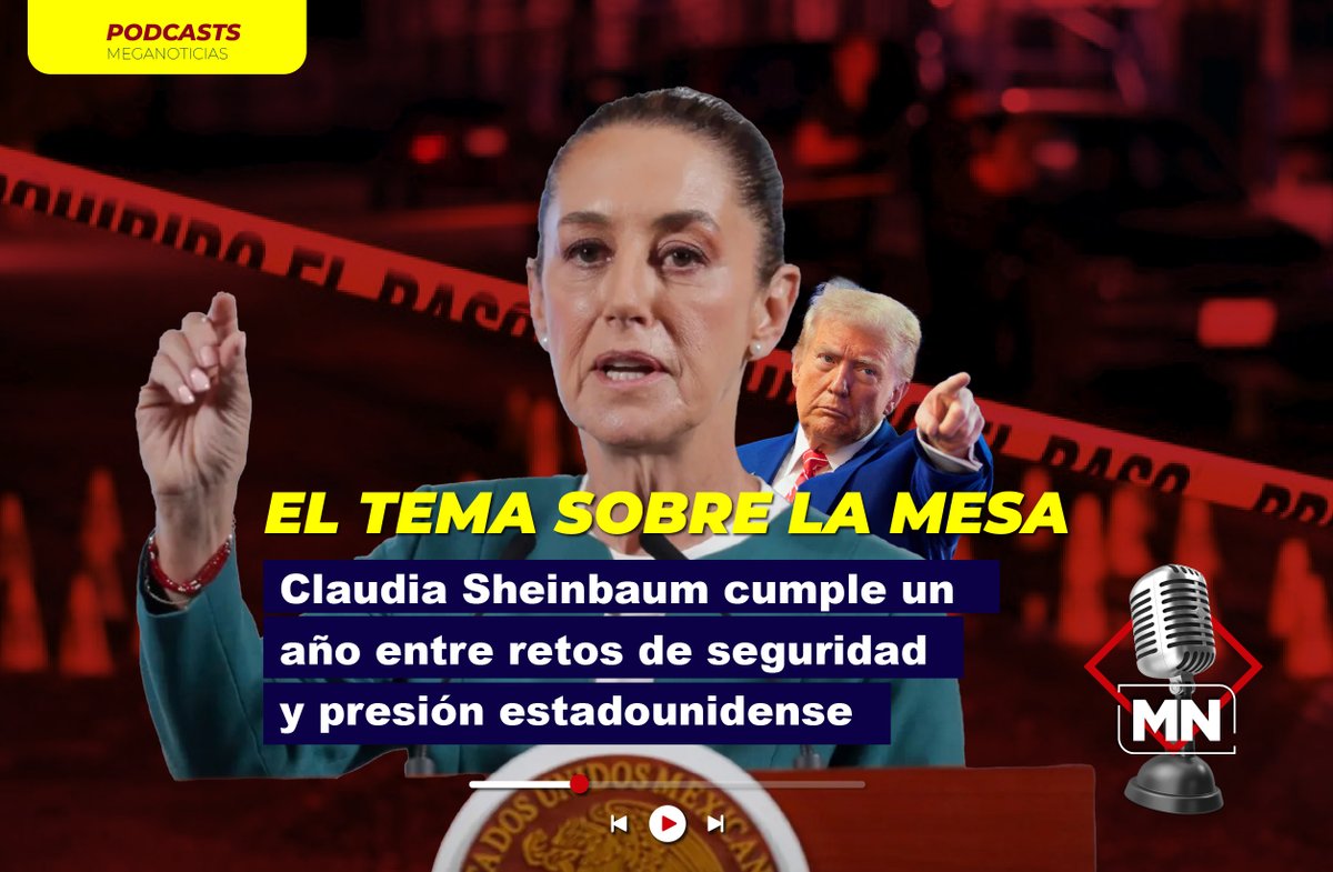 A un año de gobierno, Claudia Sheinbaum enfrenta retos graves en seguridad, violencia y desaparecidos, además de presiones políticas y comerciales de Donald Trump. El tema sobre la mesa con <a href="/RaulFriasLucio/">Raúl Frías Lucio</a> y <a href="/Manzanares_E/">Eduardo Manzanares Retana</a> 

Escúchalo en tinyurl.com/yn7vjsds