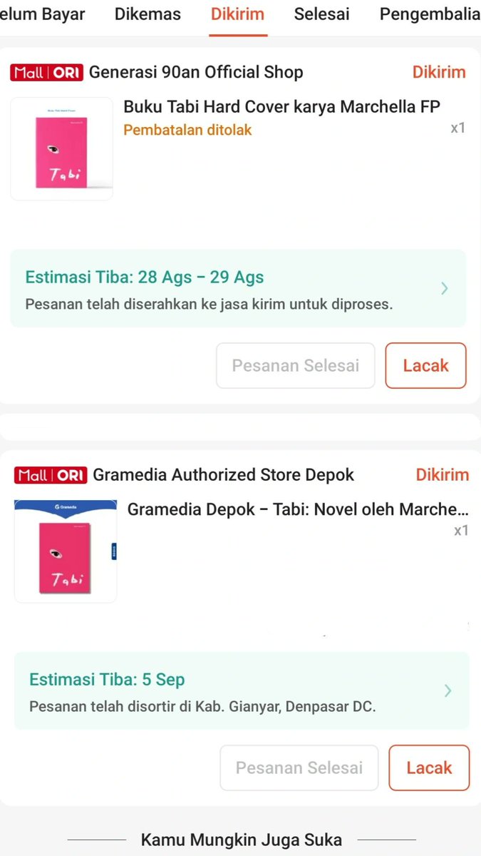 ges aku kebeli 2 buku tabi karna butuh banget maks tgl 28 buat kado🥺, dua-duanya masih dalam pengiriman barangkali ada yang mau take satunya? harganya dibawah harga offline ya ini aku juga dpt potongan voucher. bisa dm aku/mau tanya dulu
#zonauang #bukutabi #wts