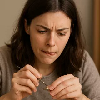 Você já reparou que, quando está costurando, desenhando ou tentando passar a linha na agulha vc morde a língua? 
E sabe quando vc está com a palavra na ponta da língua, mas não consegue falar? 
Vem comigo entender como a língua está intimamente relacionada com os gestos!
