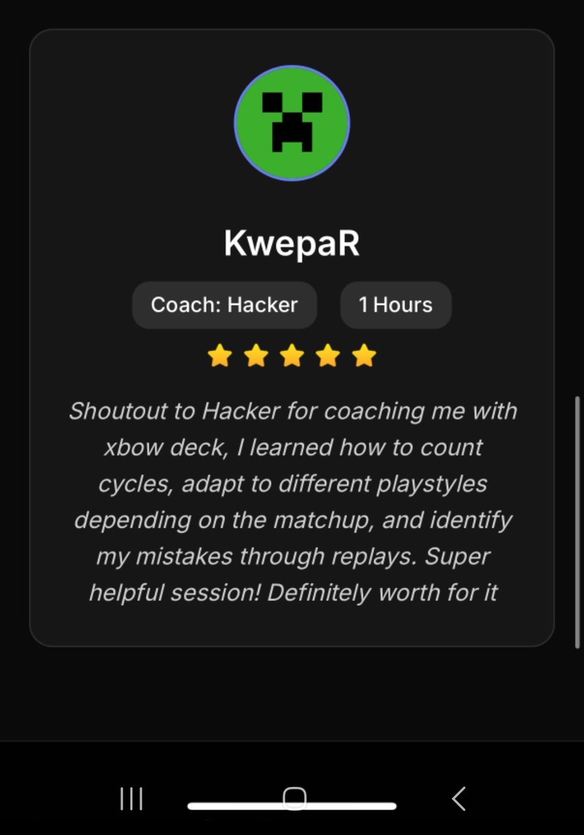 Hacker_CR (@hacker_cr6) on Twitter photo Happy to see people benefiting from my coaching sessions! 😆
If anyone is interested in coaching sessions do dm me or use the website 😁
<a href="/NXSCoaching/">Nexus Royale</a> Happy to see people benefiting from my coaching sessions! 😆
If anyone is interested in coaching sessions do dm me or use the website 😁
<a href="/NXSCoaching/">Nexus Royale</a>