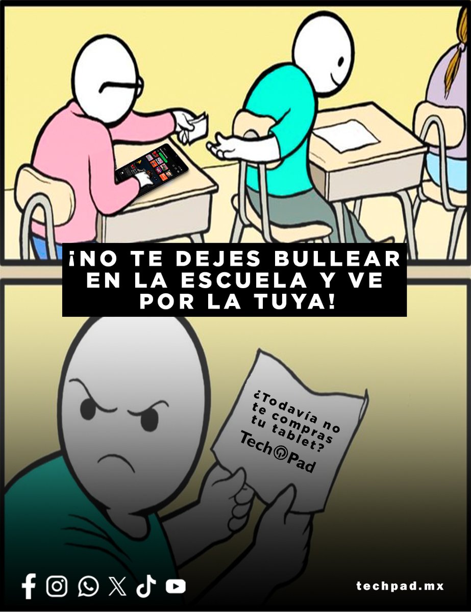 TabletsTechPad's tweet image. ¡No dejes que a tus hijos los molesten y cómprales una tablet TechPad!
Tenemos varios modelos que podrán ayudarlos en la escuela.  📱🏫🧑👩

Visita nuestro catálogo.
techpad.mx

#TechPad #regresoaclases2025