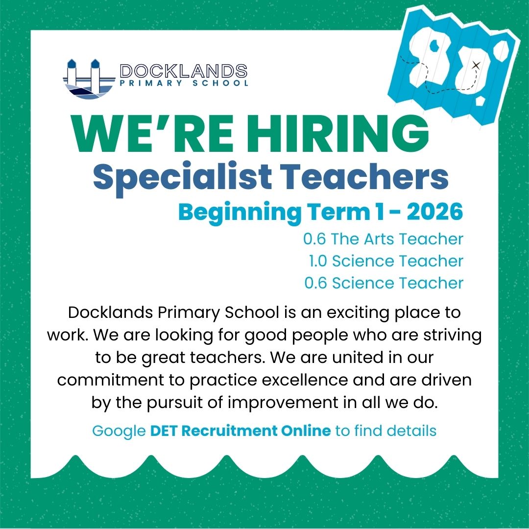 We're hiring Specialist Teachers for 2026!