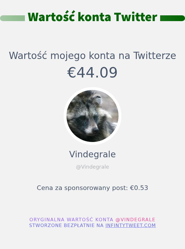 Moja wartość na Twitterze to: €44.09

➡️ infintytweet.me/account-worth?…