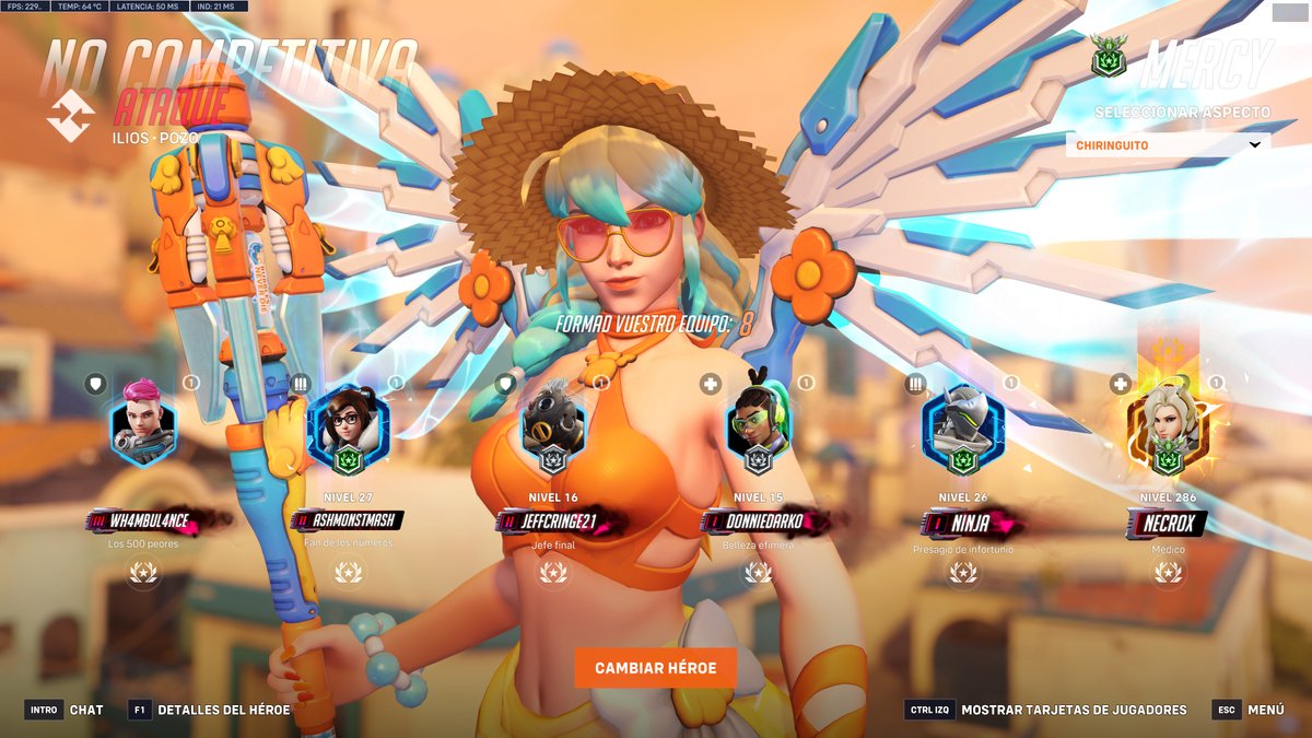 Necrox_OW's tweet photo. Creo que debo de los pocos locos que tiene tanto nivel con Mercy https://t.co/4l95i6oHLh