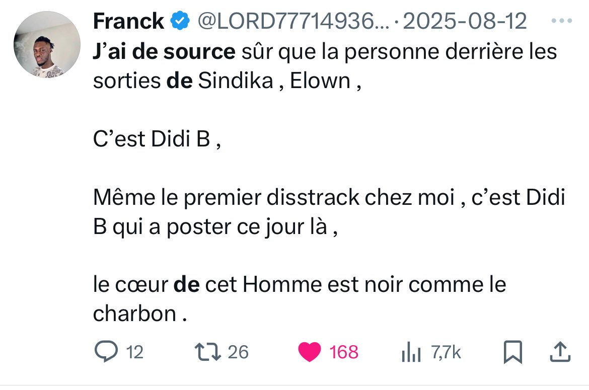 Je vous ai dit ça le 12 août, 

Vous avez raconté sur tout Twitter ici que je suis un menteur.