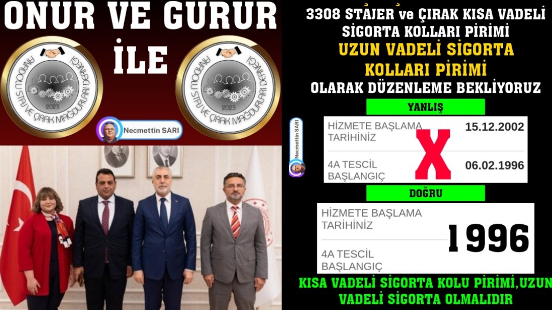 arife (@arife_811) on Twitter photo <a href="/ElifGne945976/">🇹🇷Elif 🇹🇷</a> <a href="/platfrmcirakstj/">STAJ VE ÇIRAKLIK SİGORTASI MAĞDURLARI PLATFORMU</a> <a href="/RTErdogan/">Recep Tayyip Erdoğan</a> <a href="/_cevdetyilmaz/">Cevdet Yılmaz</a> <a href="/isikhanvedat/">Prof. Dr. Vedat Işıkhan</a> <a href="/csgbakanligi/">T.C. Çalışma ve Sosyal Güvenlik Bakanlığı</a> <a href="/skaygusuz/">Salih Kaygusuz</a> <a href="/ipekcoskun_/">İpek Coşkun Armağan</a> <a href="/yavuzatar/">yavuz atar</a> <a href="/abdulkadirozbek/">Abdulkadir ÖZBEK</a> <a href="/YunusEmreMks/">Yunus Emre Müküs</a> <a href="/cagatayozdemirr/">Çağatay Özdemir</a> <a href="/ahmetozdinc/">Dr. Ahmet Özdinç</a> <a href="/aliarifozzeybek/">Dr. Ali Arif Özzeybek</a> <a href="/Cvatandas/">Celalettin Vatandaş</a> <a href="/dbdevletbahceli/">Devlet Bahçeli</a> <a href="/yilmaztunc/">Yılmaz TUNÇ</a> <a href="/adalet_bakanlik/">T.C. Adalet Bakanlığı</a> Uygulanabilirliği 💯🎯💯 olan <a href="/Onuronal_/">Onur Önal</a> çözüm raporu ile hem mağduriyet sonlanacak hemde SGK kasasina heryıl artarak 190 milyar gelir kazandıracak.
10
<a href="/RTErdogan/">Recep Tayyip Erdoğan</a>
<a href="/dbdevletbahceli/">Devlet Bahçeli</a>
<a href="/isikhanvedat/">Prof. Dr. Vedat Işıkhan</a>
3308 Yasası Yüzünden
#ÇıraklıkHayattıAmaKayıtlıDeğil
#StajEmektiEmekYokSayılamaz <a href="/ElifGne945976/">🇹🇷Elif 🇹🇷</a> <a href="/platfrmcirakstj/">STAJ VE ÇIRAKLIK SİGORTASI MAĞDURLARI PLATFORMU</a> <a href="/RTErdogan/">Recep Tayyip Erdoğan</a> <a href="/_cevdetyilmaz/">Cevdet Yılmaz</a> <a href="/isikhanvedat/">Prof. Dr. Vedat Işıkhan</a> <a href="/csgbakanligi/">T.C. Çalışma ve Sosyal Güvenlik Bakanlığı</a> <a href="/skaygusuz/">Salih Kaygusuz</a> <a href="/ipekcoskun_/">İpek Coşkun Armağan</a> <a href="/yavuzatar/">yavuz atar</a> <a href="/abdulkadirozbek/">Abdulkadir ÖZBEK</a> <a href="/YunusEmreMks/">Yunus Emre Müküs</a> <a href="/cagatayozdemirr/">Çağatay Özdemir</a> <a href="/ahmetozdinc/">Dr. Ahmet Özdinç</a> <a href="/aliarifozzeybek/">Dr. Ali Arif Özzeybek</a> <a href="/Cvatandas/">Celalettin Vatandaş</a> <a href="/dbdevletbahceli/">Devlet Bahçeli</a> <a href="/yilmaztunc/">Yılmaz TUNÇ</a> <a href="/adalet_bakanlik/">T.C. Adalet Bakanlığı</a> Uygulanabilirliği 💯🎯💯 olan <a href="/Onuronal_/">Onur Önal</a> çözüm raporu ile hem mağduriyet sonlanacak hemde SGK kasasina heryıl artarak 190 milyar gelir kazandıracak.
10
<a href="/RTErdogan/">Recep Tayyip Erdoğan</a>
<a href="/dbdevletbahceli/">Devlet Bahçeli</a>
<a href="/isikhanvedat/">Prof. Dr. Vedat Işıkhan</a>
3308 Yasası Yüzünden
#ÇıraklıkHayattıAmaKayıtlıDeğil
#StajEmektiEmekYokSayılamaz
