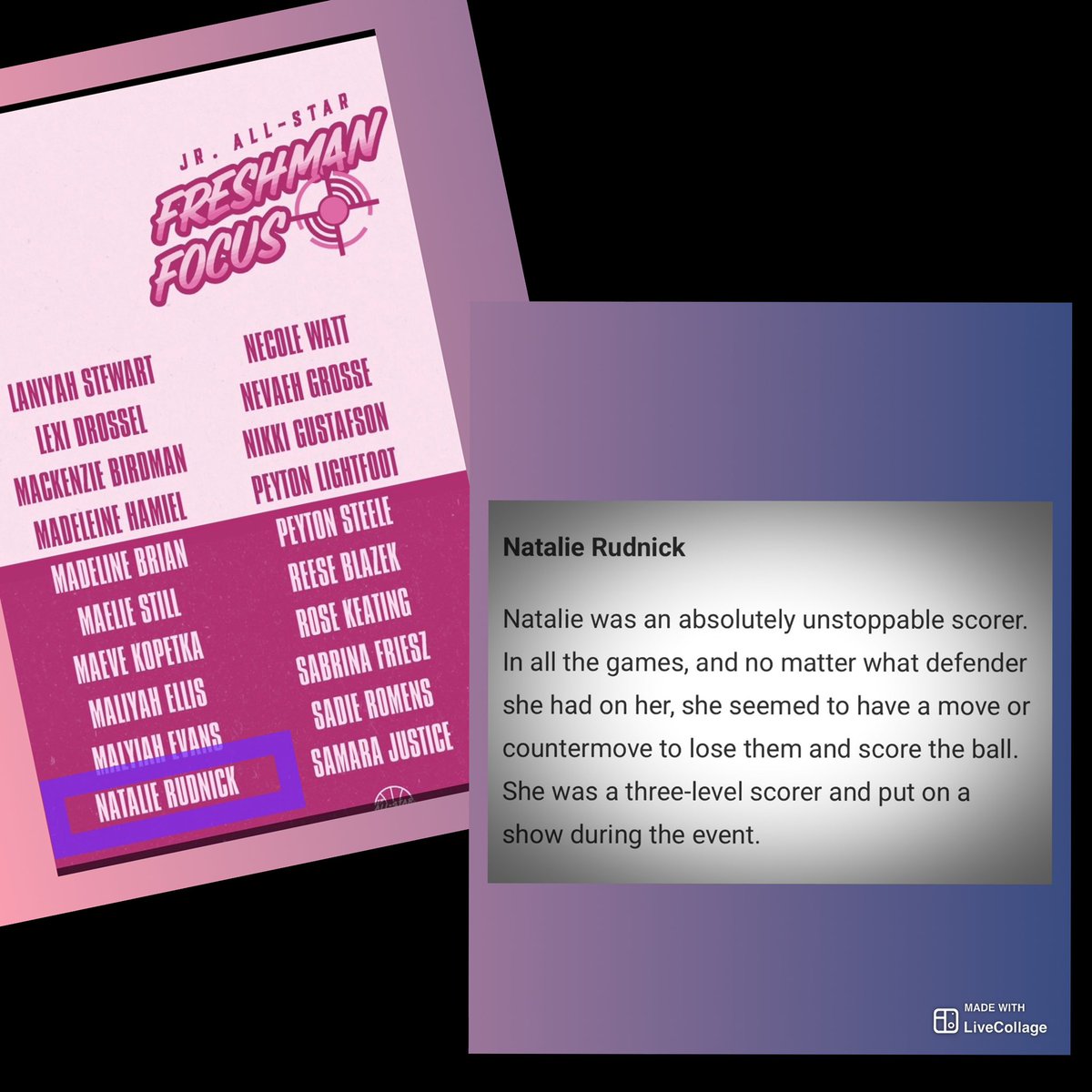 NatalieRudnick2029 (@nat_rudnick2029) on Twitter photo Thanks again <a href="/JrAllStarWI/">Wisconsin Jr. All-Star GBB</a> <a href="/JrAllStarBB/">Jr. All-Star Girls Basketball</a> for the kind words!
<a href="/WisImpact/">Wisconsin Impact</a> Thanks again <a href="/JrAllStarWI/">Wisconsin Jr. All-Star GBB</a> <a href="/JrAllStarBB/">Jr. All-Star Girls Basketball</a> for the kind words!
<a href="/WisImpact/">Wisconsin Impact</a>
