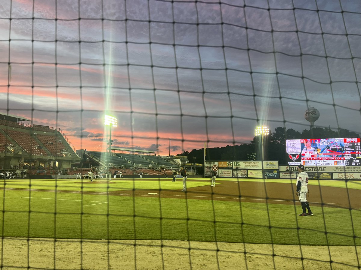 Sunsets and baseball <a href="/CarolinaMudcats/">Carolina Mudcats</a> <a href="/spann/">James Spann</a>