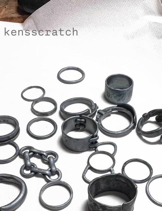Kensscratch 925シルバー レザーブレスレット シルバーリング付き Kensscratch 925シルバー レザーブレスレット シルバーリング