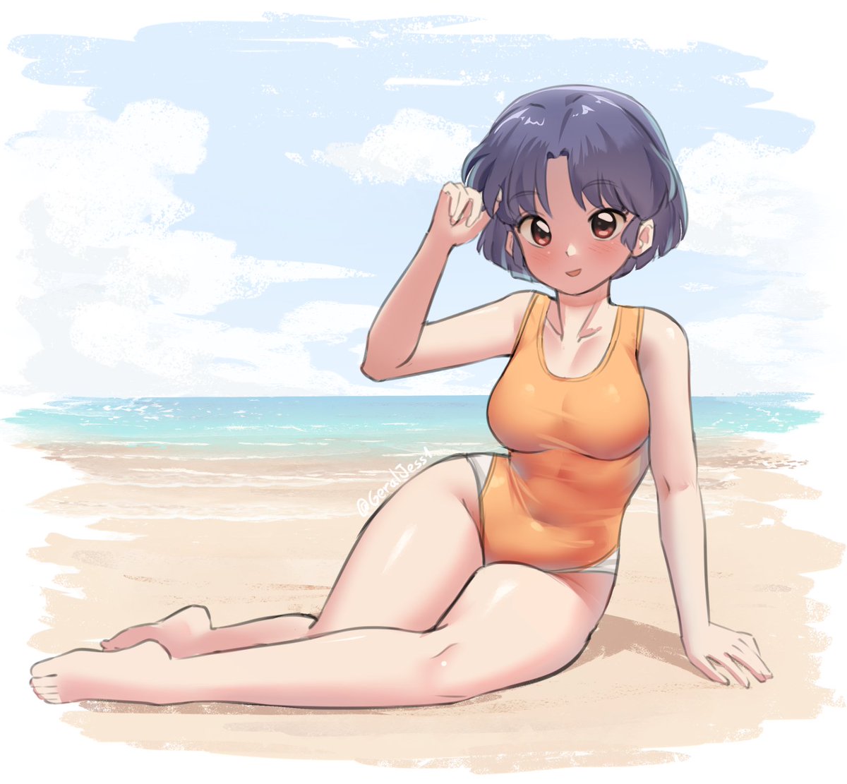 It was supposed to be just a sketch 🏖️🌴 #らんま #akane