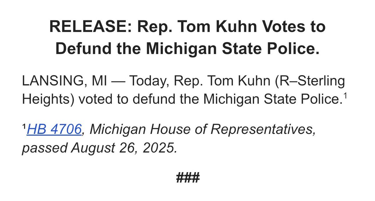 .<a href="/VoteTomKuhn/">Representative Thomas E. Kuhn</a> voted to defund the police.