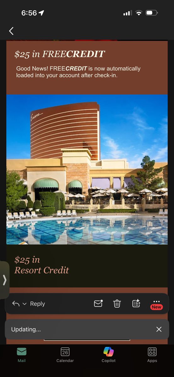 HARLAN Z. HILL 🇺🇸 (@harlan) on Twitter photo I spent 5 figures in just hotel rooms at <a href="/WynnLasVegas/">Wynn Las Vegas</a> this summer and more importantly gambled a lot. To lure me back, they offer me…
$25 in resort credit.
No casino has never sent me such a ridiculous offer. It’s so bad I thought it was a prank. I spent 5 figures in just hotel rooms at <a href="/WynnLasVegas/">Wynn Las Vegas</a> this summer and more importantly gambled a lot. To lure me back, they offer me…
$25 in resort credit.
No casino has never sent me such a ridiculous offer. It’s so bad I thought it was a prank.