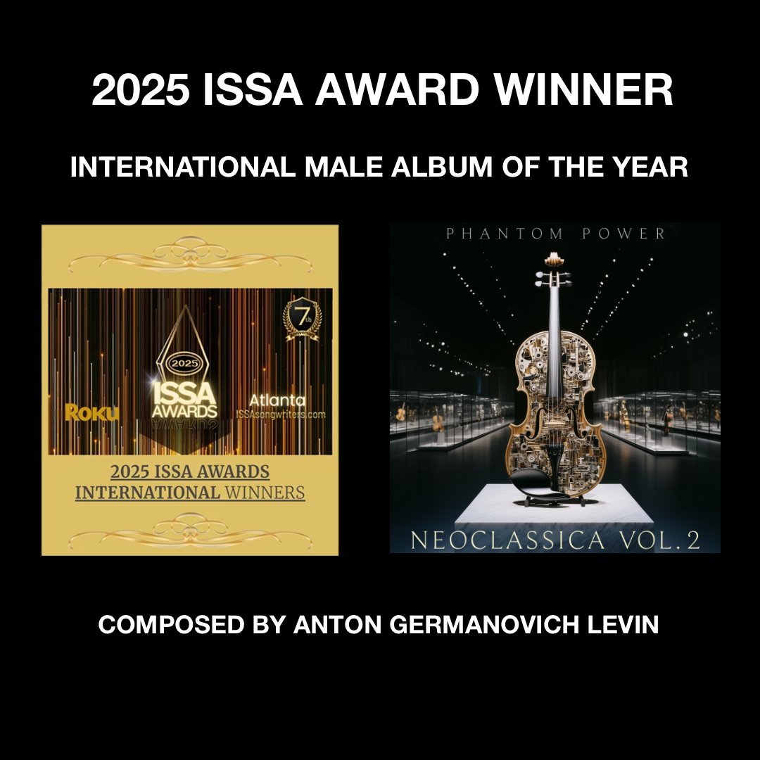 A big congratulations to Anton Levin for winning an ISSA Award for Neoclassica Vol. 2!  It was an honor to publish the album, and we hope you win more awards in the future!
Check out the album here: ow.ly/v0EX50WMwCq