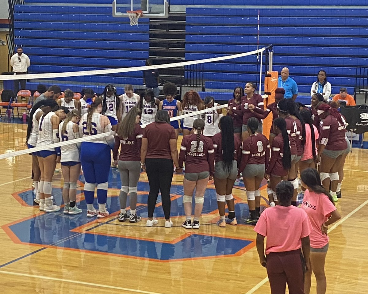 Even though negativity often gets the headlines, this positive moment stood out tonight. Before their game, the HLHS &amp; SHS volleyball teams came together in prayer. I’m grateful to have witnessed our students setting a wonderful example of unity &amp; respect! Go Chargers! Go Eagles!