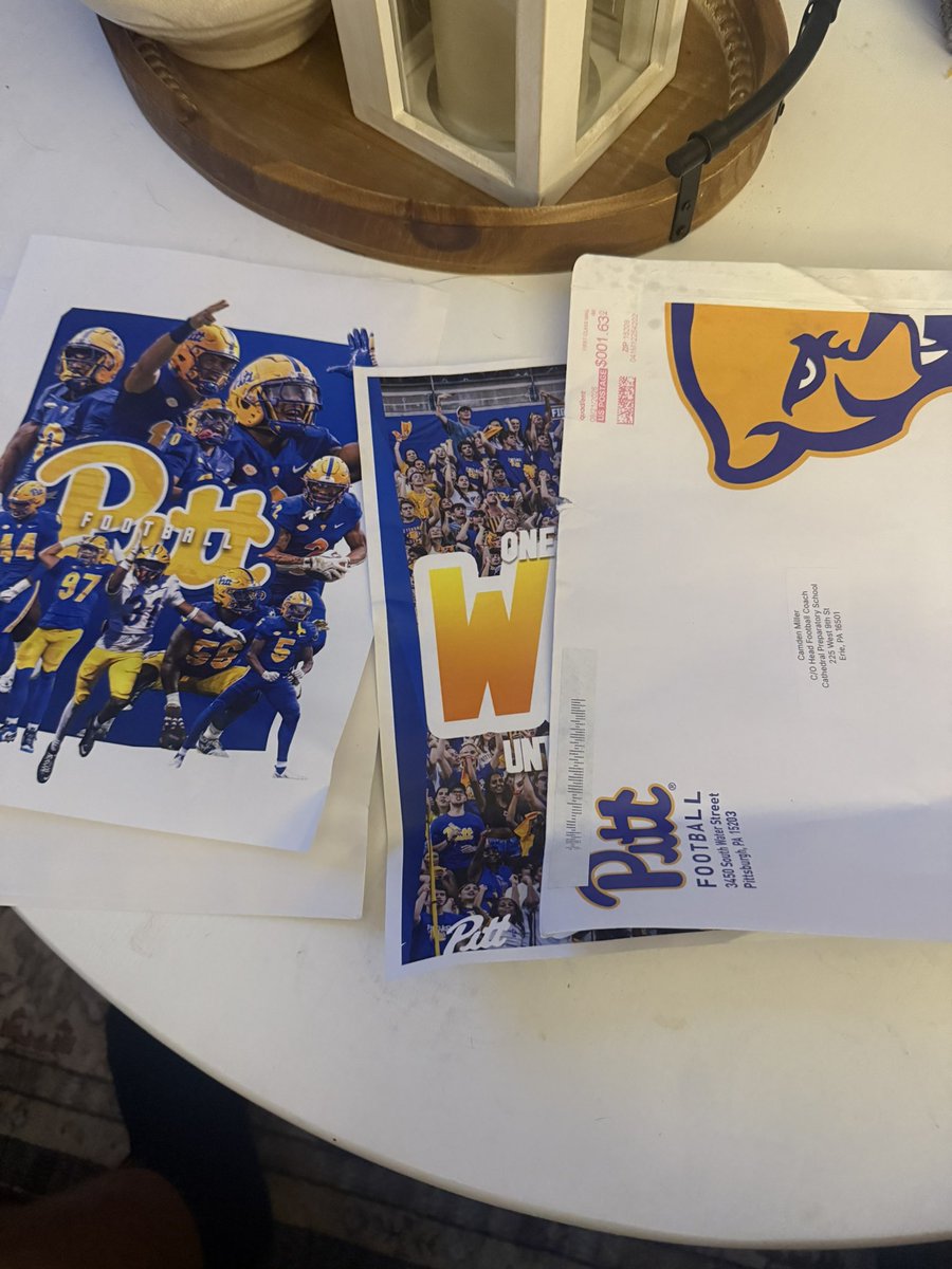 Camden Miller (@cammiller005) on Twitter photo Appreciate the mail!! <a href="/coachdaoust/">Tim Daoust</a> <a href="/setharnold_/">Seth Arnold</a> <a href="/GHinsdalePITT/">Gerrit Hinsdale</a> <a href="/Coach_Manalac/">Ryan Manalac</a> <a href="/CoachDuzzPittFB/">Pat Narduzzi</a> <a href="/cpmisch87/">Mike Mischler</a> Appreciate the mail!! <a href="/coachdaoust/">Tim Daoust</a> <a href="/setharnold_/">Seth Arnold</a> <a href="/GHinsdalePITT/">Gerrit Hinsdale</a> <a href="/Coach_Manalac/">Ryan Manalac</a> <a href="/CoachDuzzPittFB/">Pat Narduzzi</a> <a href="/cpmisch87/">Mike Mischler</a>