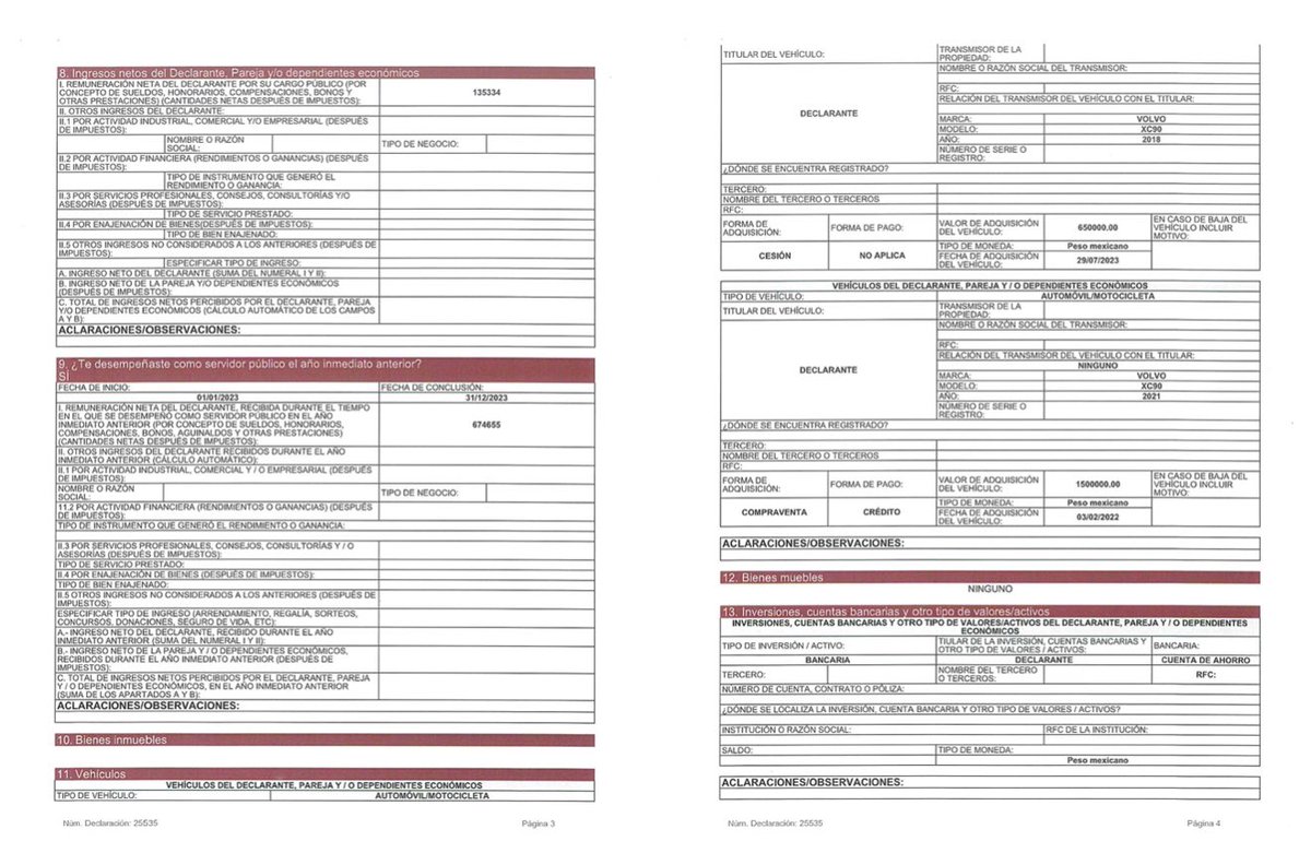 Leti RoblesdelaRosa (@letroblesrosa) on Twitter photo ‼️EXTRA‼️ En diciembre del 2024, a una respuesta por solicitud de transparencia, el <a href="/senadomexicano/">Senado de México</a> entregó la declaración patrimonial de inicio del senador Gerardo Fernández Noroña y no aparece su casa de 12 millones de pesos.
No entregó la declaración de cierre de año donde sí ‼️EXTRA‼️ En diciembre del 2024, a una respuesta por solicitud de transparencia, el <a href="/senadomexicano/">Senado de México</a> entregó la declaración patrimonial de inicio del senador Gerardo Fernández Noroña y no aparece su casa de 12 millones de pesos.
No entregó la declaración de cierre de año donde sí