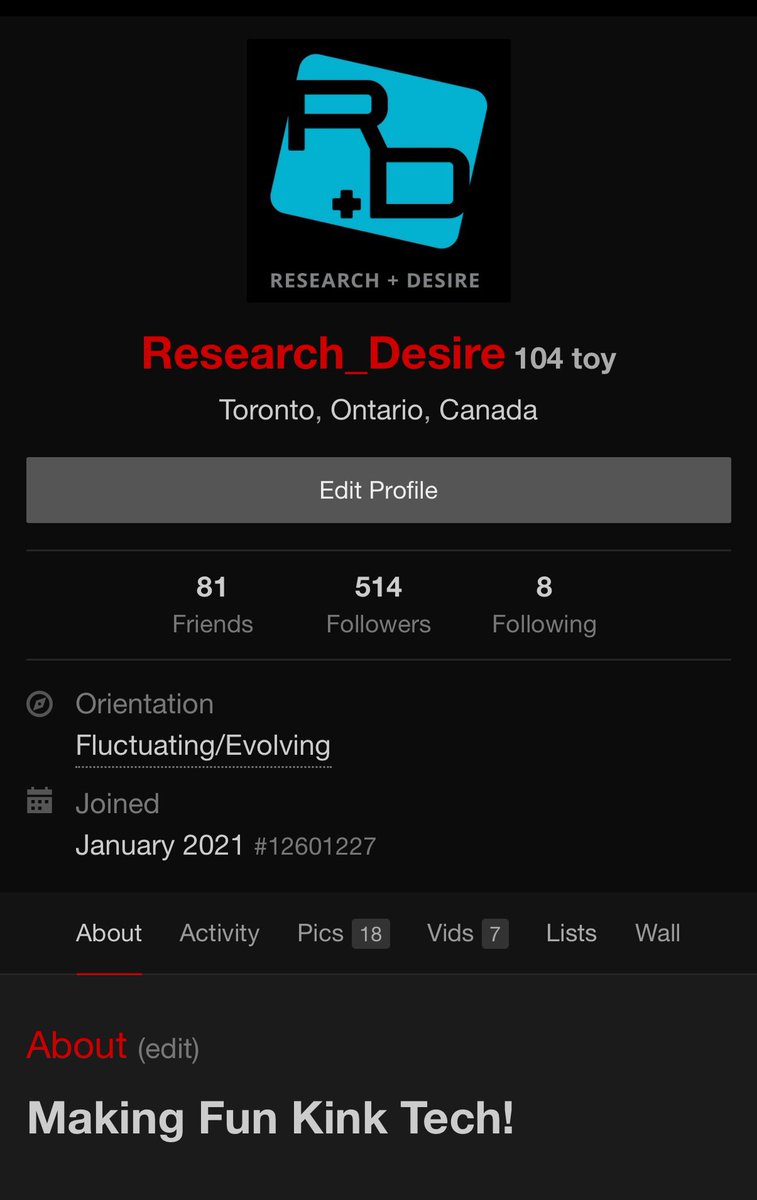 And we are on Fetlife! Don’t forget to give us an add as well😄

Fetlife:
Research_Desire
