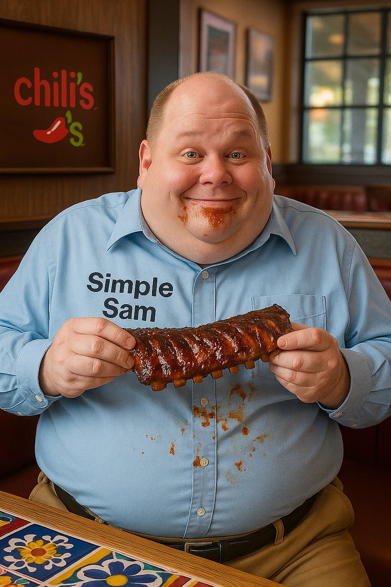 1Simple_Sam's tweet photo. Currently at my favorite restaurant @Chilis! 

Having the best baby back ribs on Earth to celebrate Taylor Swift's engagement, HOORAY!

I don’t know them personally, but that’s okay; I’m sure they’re as happy as ever!

I might need a napkin! 

#Swiftie #babybackribs #SimpleSam https://t.co/IgvgRGhMWN
